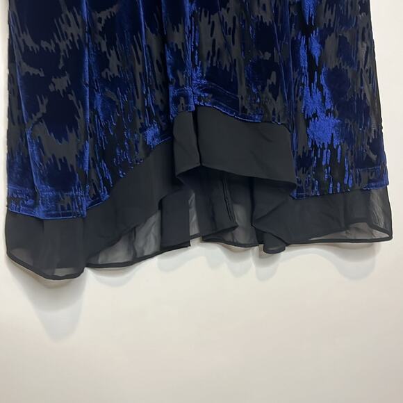 Simply Vera Wang | SP Burnout Velvet Vneck  Long Sleeve Dress Witchy Whimsigoth - Picture 4 of 6